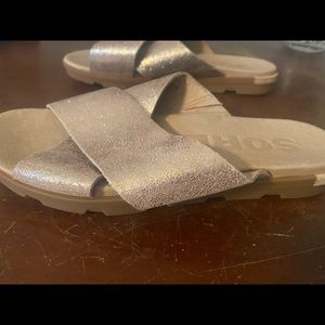 Sorel slide sandals, size 7